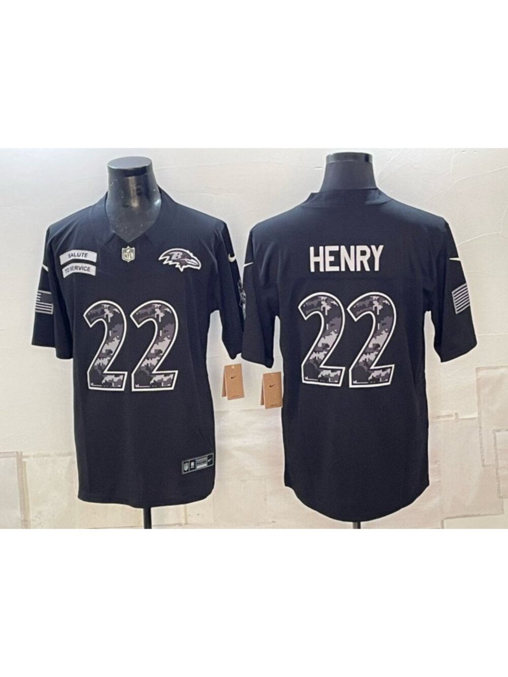 Derrick Henry Black Jersey STS Stitched
